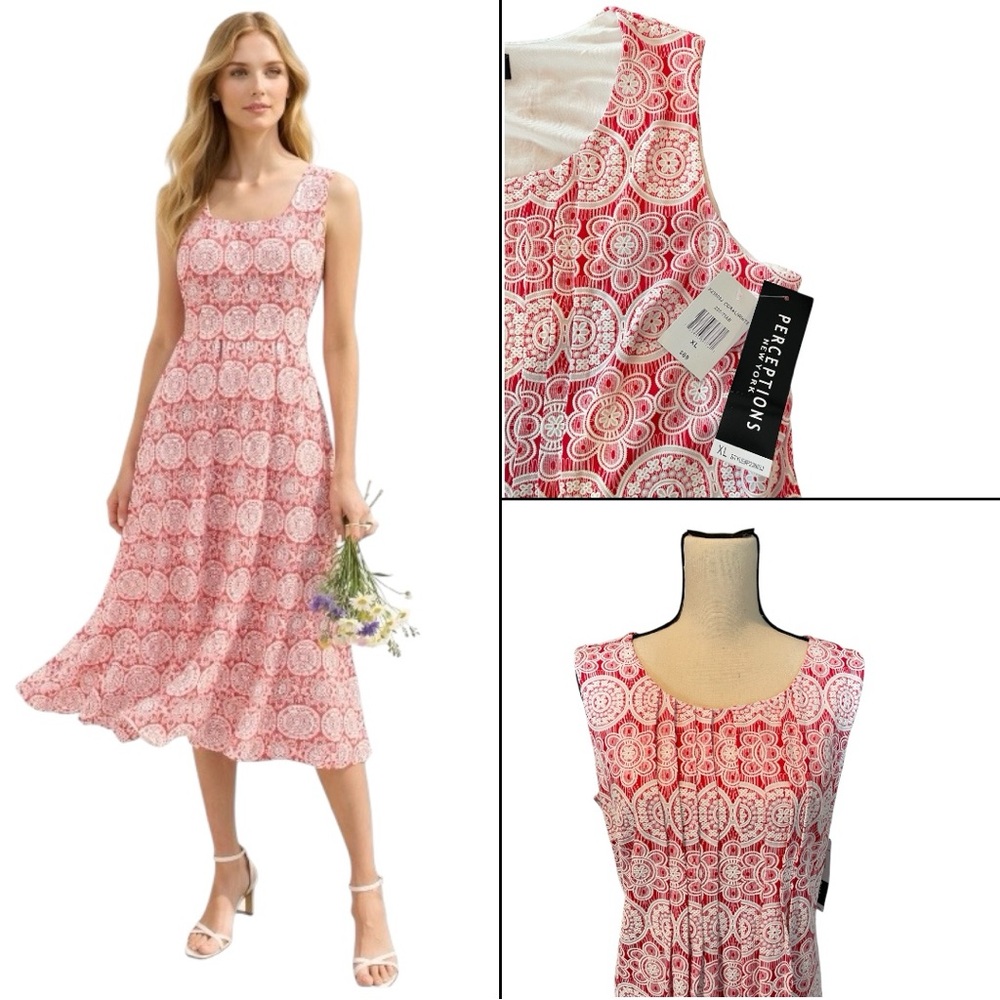 NWT Perceptions New York Pleated Sleeveless Dress